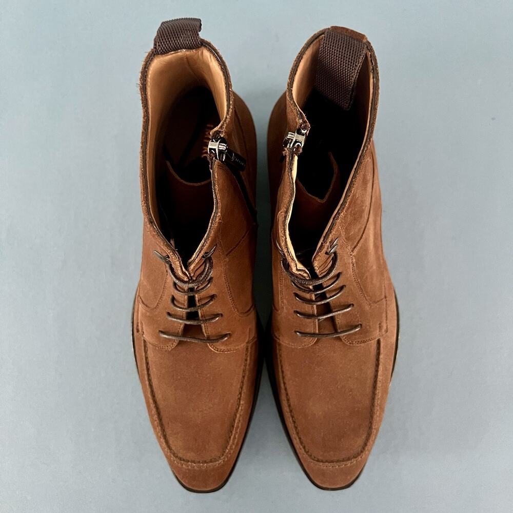Olimpiadi St. Moritz Impronta Italian Brown Suede Lace Up Mens Boots - Picture 7 of 10